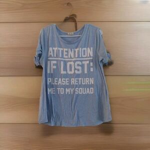 Self Esteem Women's Graphic T-Shirt Large Blue Friends Squad